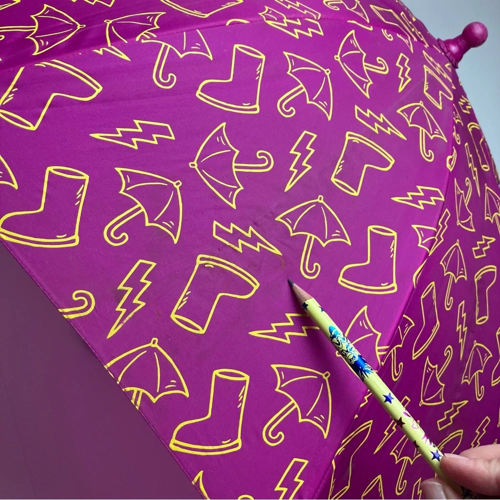 90s Vintage Rugrats Kids Umbrella 1998 Viacom Pink Parapluie Les Razmoket - Picture 14 of 17